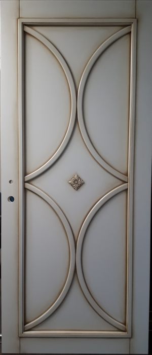 Межкомнатная дверь в профиле массив (эмаль с патиной) Королёв